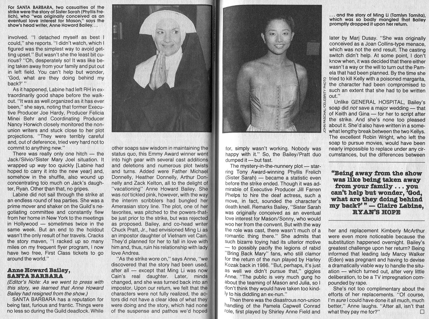 Writers strike 1988 Discuss The Soaps Archive (2010 2014) Soap Opera Network Community